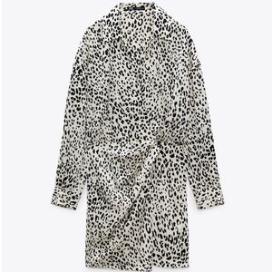 Zara Animal Print Wrap Dress